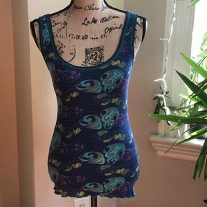 Free People blue paisley tank
